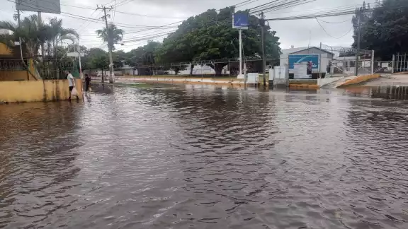 Las calles de Ciudad del Carmen están inundadas