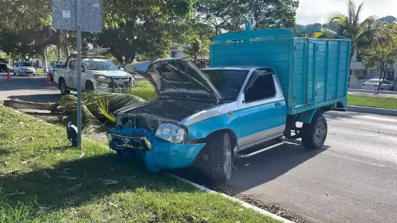 La camioneta transportaba mudanza