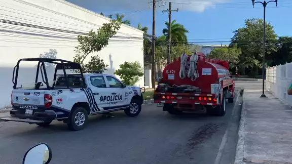 Vecinos reportaron el incendio luego de ver humo saliendo del terreno baldío Vecinos reportaron el incendio luego de ver humo saliendo del terreno baldío