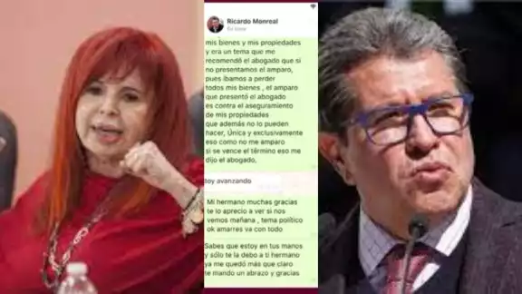 Sansores exhibió varios whatsapps de Ricardo Monreal con Alejandro Moreno en el Martes del Jaguar
