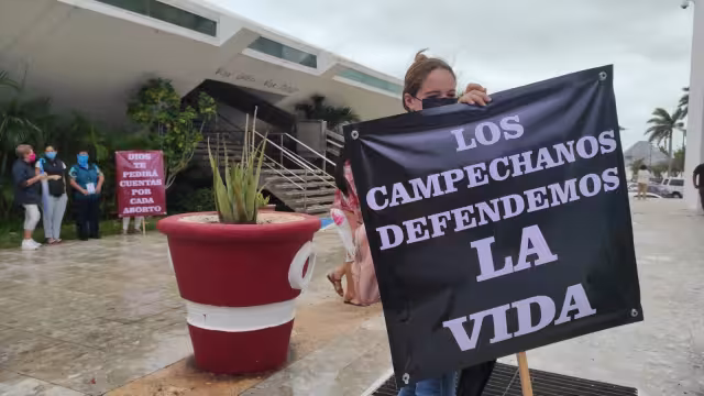 Grupo dicen "no al aborto, si ala vida, Campeche pro vida"
