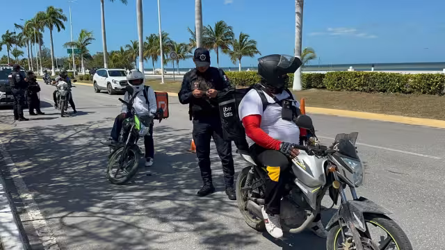 El filtro de revisión se instaló en el malecón, a la altura de la avenida Justo Sierra.