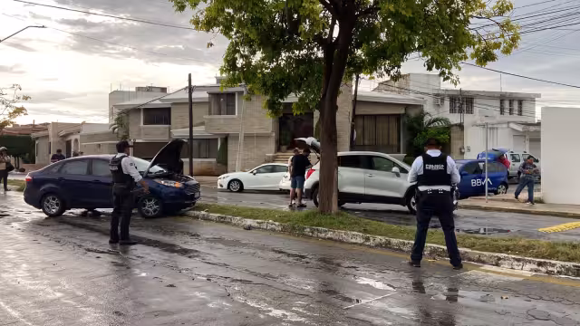 Solamente se registraron daños materiales en el choque