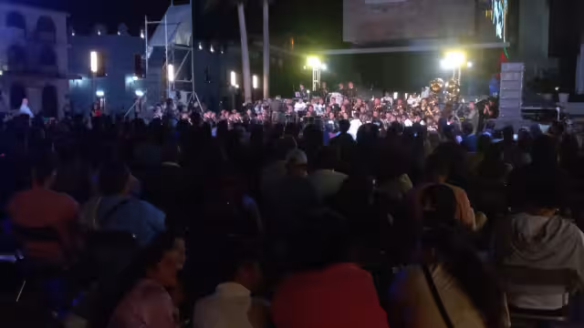 Banda de Música del Ejército y Fuerza Aérea de México en el Centro Histórico de Campeche