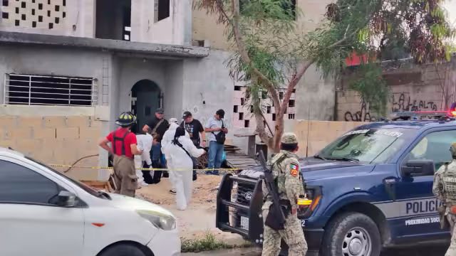 Elementos del Ejército Mexicano resguardaron el perímetro de la escena.