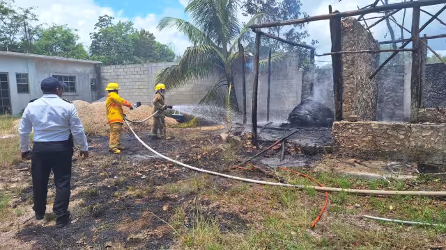 Protección Civil verificó que las llamas quedaran completamente apagadas para evitar que el fuego se reavivara