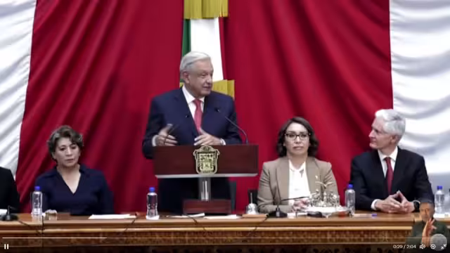 Esto fue lo que dijo AMLO en la toma de protesta del Gobierno del Estado de México