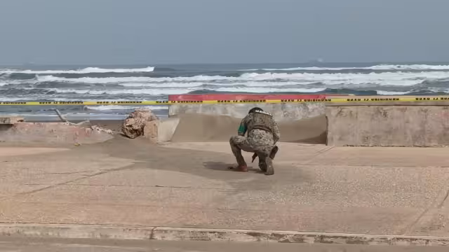 La granada casera fue retirada del malecón de Coatzacoalcos