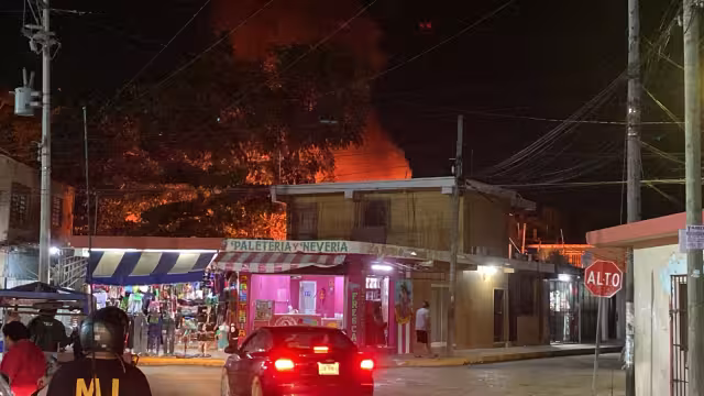 El fuego se propagó rápido, pero no alcanzó a otras casas.
