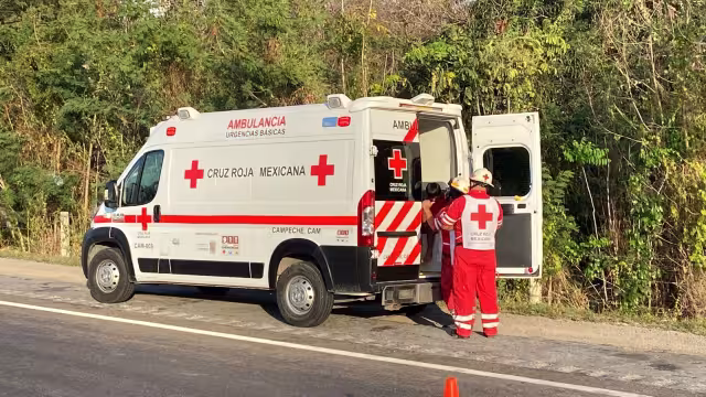 La ambulancia llegó al sitio para dar auxilio