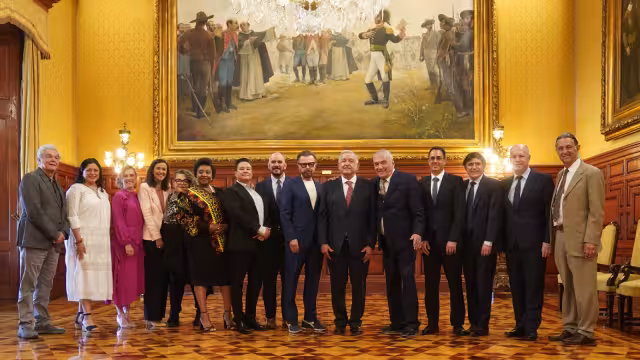 El presidente López Obrador calificó a sus invitados como: "auténticos defensores del gremio"