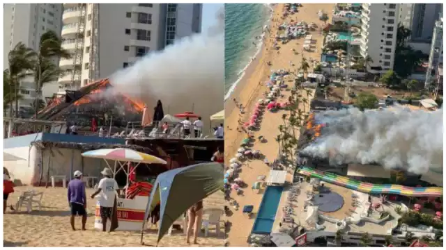 Un incendio en el balneario El Rollo en Acapulco dejó una palapa calcinada. No se reportan personas lesionadas ni fallecidas por el siniestro.