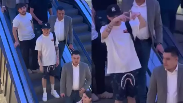 Peso Pluma se pasea en CDMX con equipo de guardaespaldas