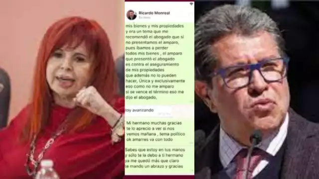 Sansores exhibió varios whatsapps de Ricardo Monreal con Alejandro Moreno en el Martes del Jaguar