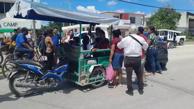 Ninguno de los niños resultó herido en el accidente