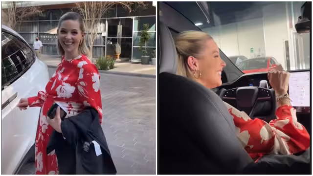 Esta es la Tesla que maneja Mariana Rodríguez en la campaña de Samuel García