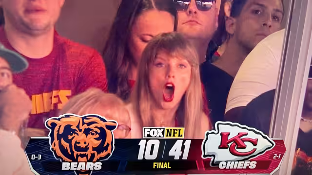 Taylor Swift fue captada mientras apoyaba el partido de los Chief