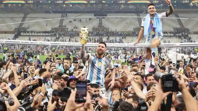 El 10 se dijo feliz de conseguir su máximo campeonato en el ocaso de su carrera