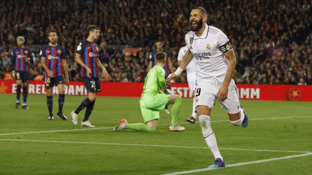 Karim Benzema fue el héroe merengue al marcar hat trick
