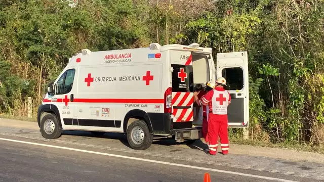 La ambulancia llegó al sitio para dar auxilio