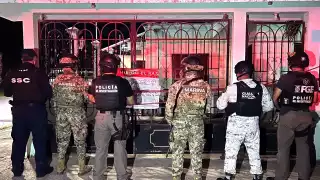 El segundo cateo se realizó en una vivienda ubicada en la colonia Barrio Bravo