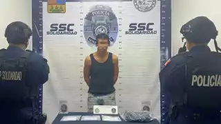 Pese a su intento de huida, los oficiales lograron su detención y fue puesto a disposición de la FGE