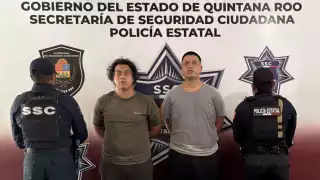 Ambos intentaron huir, pero fueron interceptados sobre la Avenida Nichupté