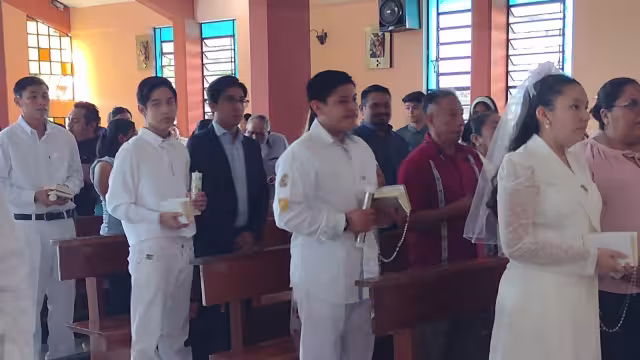Católicos de la zona maya se reunieron para la misa, la cual fue muy esperada