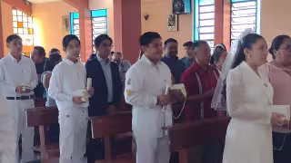 Católicos de la zona maya se reunieron para la misa, la cual fue muy esperada