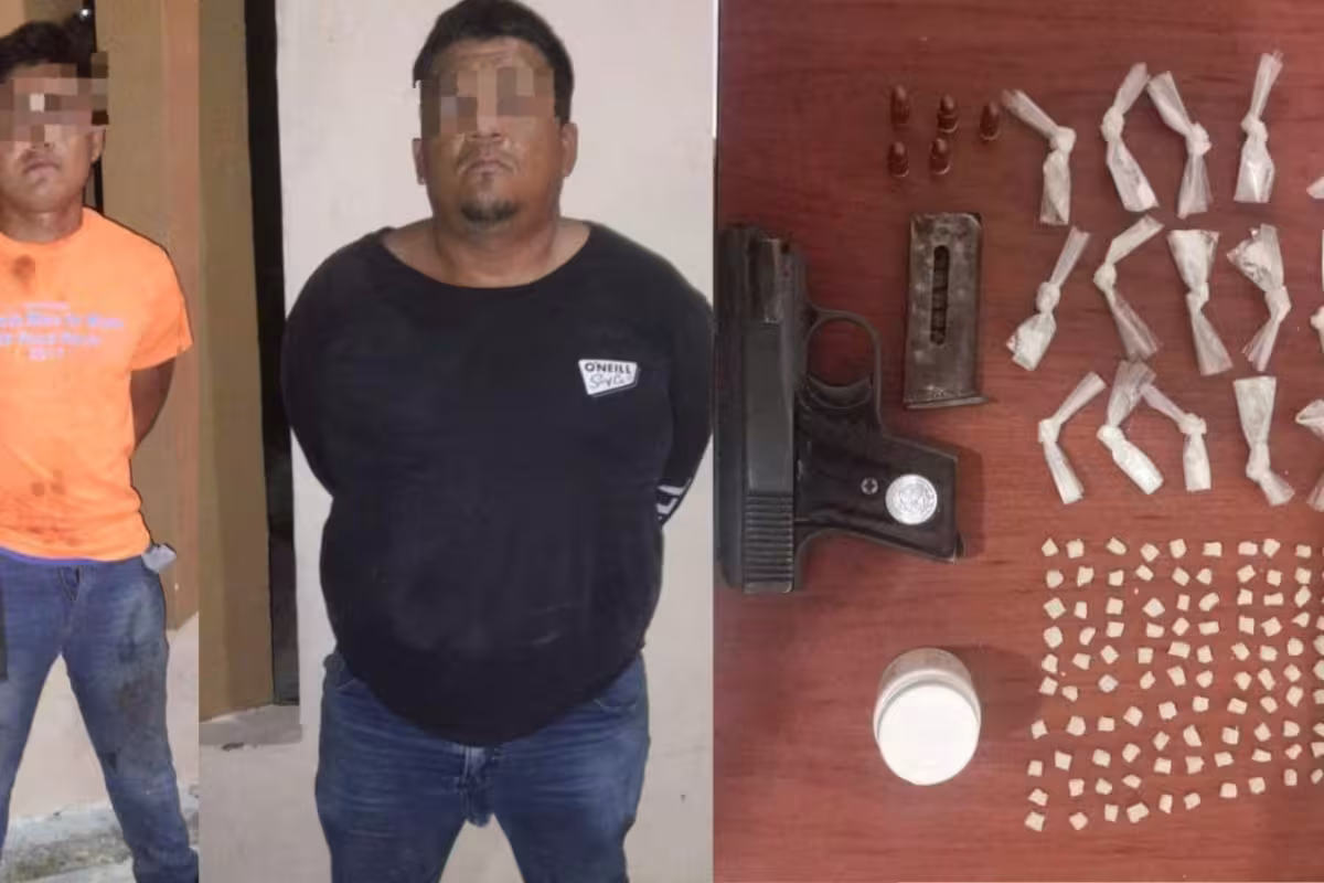 Detienen a dos hombres con droga y arma de fuego en Escárcega - PorEsto