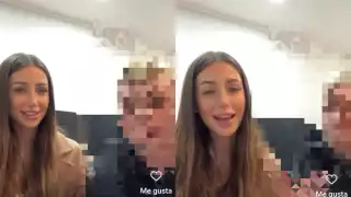 Michelle Comi  y uno de sus seguidores