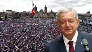 Celebran cumpleaños 70 del presidente AMLO en el Zócalo de la CDMX