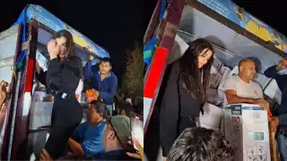 Karely Ruiz sufre accidente al llevar apoyo a damnificados en Veracruz