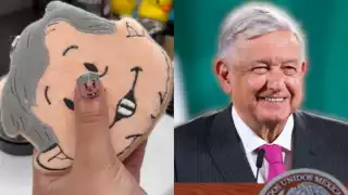 Crean uñas acrílicas con cara del presidente AMLO