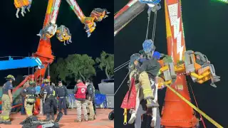 Más de 20 personas quedan atrapadas en juego mecánico en Metepec: VIDEO