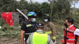 De este accidente fueron tres los ciudadanos que fueron trasladadas al Hospital General de Cancún