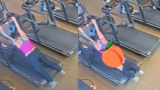 Mujer se accidenta en una caminadora