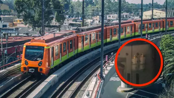 Cachan a conductor de Metro CDMX tomando cerveza
