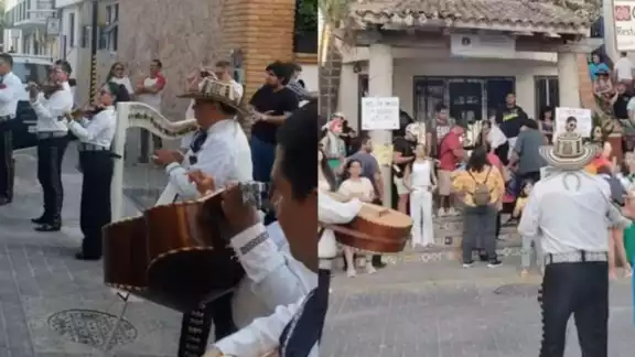 Mariachis se manifiestan contra la gentrificación en Puerto Vallarta Mariachis se manifiestan contra la gentrificación en Puerto Vallarta
