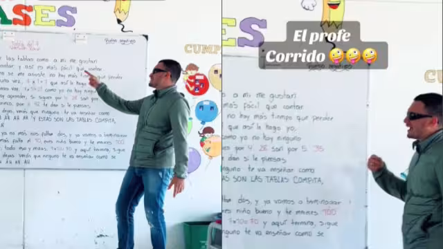El 'profe del corrido' se hizo viral en redes sociales