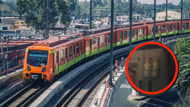Cachan a conductor de Metro CDMX tomando cerveza