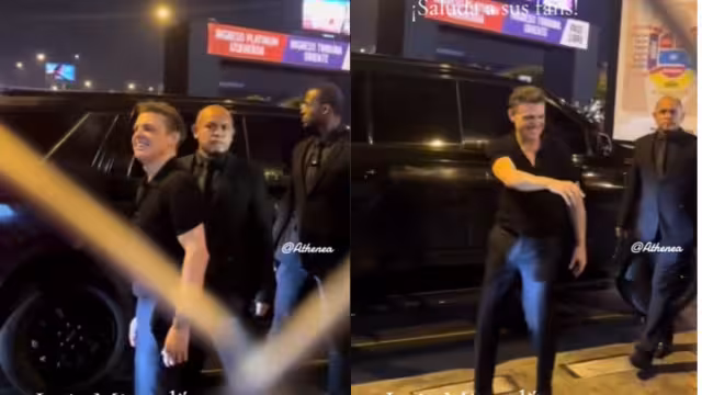 Luis Miguel baja de su auto para saludar a sus fans en Perú