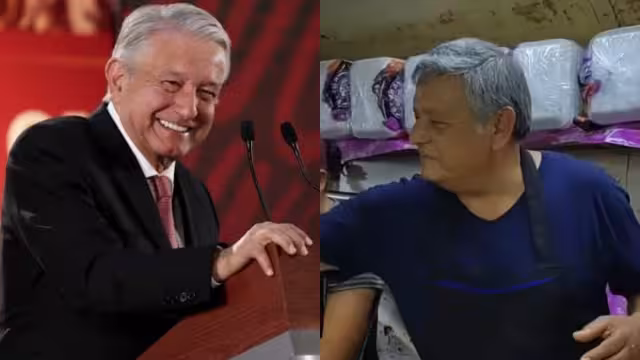 Encuentran a gemelo de AMLO atendiendo puesto de tacos