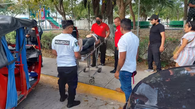 Al arribo de los elementos de Tránsito la mujer lesionada ya había sido trasladada al Hospital General