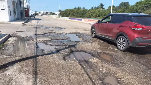 Baches de gran tamaño afectan el tránsito desde hace meses.