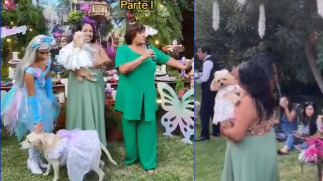 Joven celebra los XV años de su 'perrija'