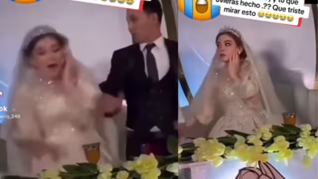Novio cachetea a su esposa durante su boda y se hace viral