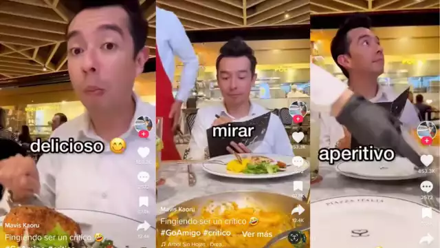 Joven consigue comer gratis tras fingir que es un crítico
