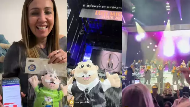 Una fan de Luis Miguel le aventó un Dr. Simi al escenario