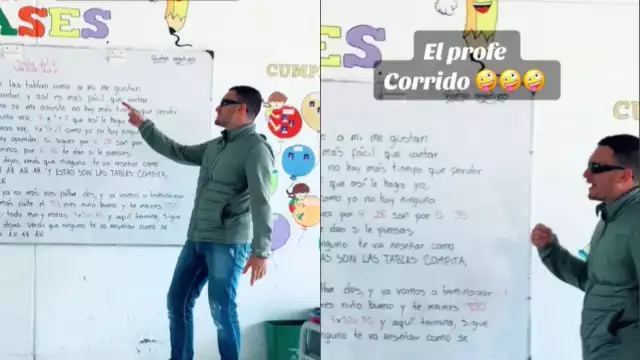 El 'profe del corrido' se hizo viral en redes sociales